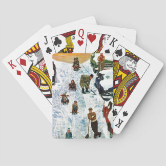 Sledding and Digging Out Poker Cards