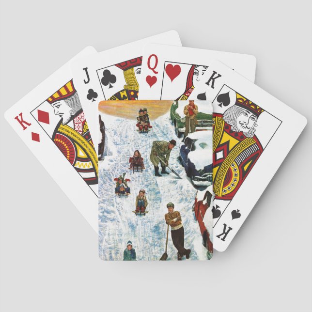 Sledding and Digging Out Poker Cards (Back)