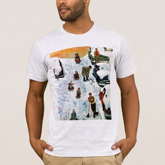 Sledding and Digging Out T-Shirt (Front)
