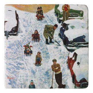 Sledding and Digging Out Trivet