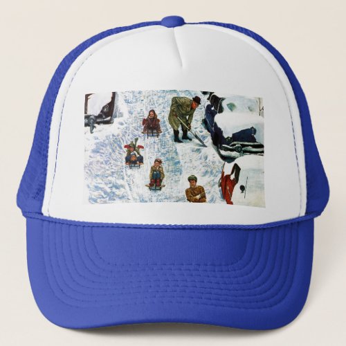 Sledding and Digging Out Trucker Hat