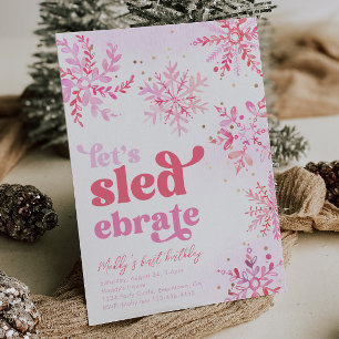 Sledding Birthday Party Invitation