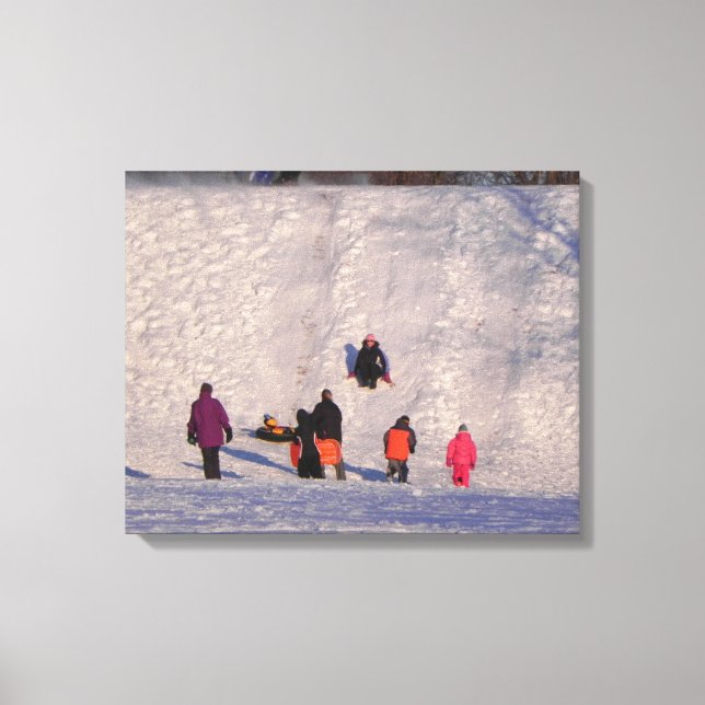 SLEDDING HILL WRAPPED CANVAS PRINT (Front)