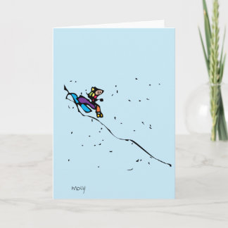Sledding Holiday Card