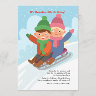 Sledding Party Invitation