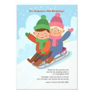 Sledding Invitations Zazzle