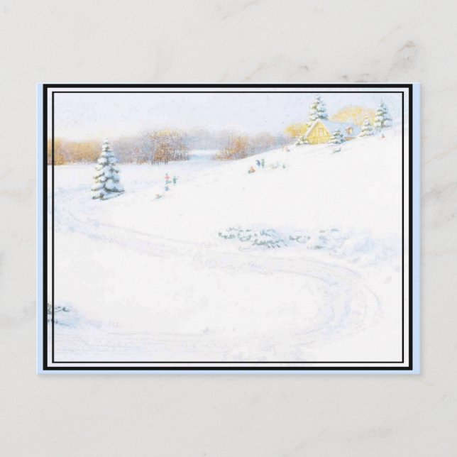 Sledding - postcard (Front)