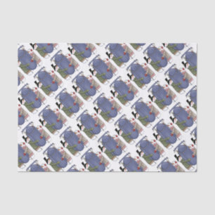 Sledding Snow Couple Tissue Paper