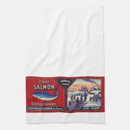 Sledge Coho Alaska Salmon Kitchen Towel