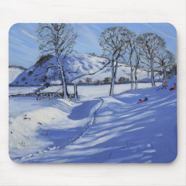 Sledging Derbyshire Peak District 2012 Mouse Pad (Front)