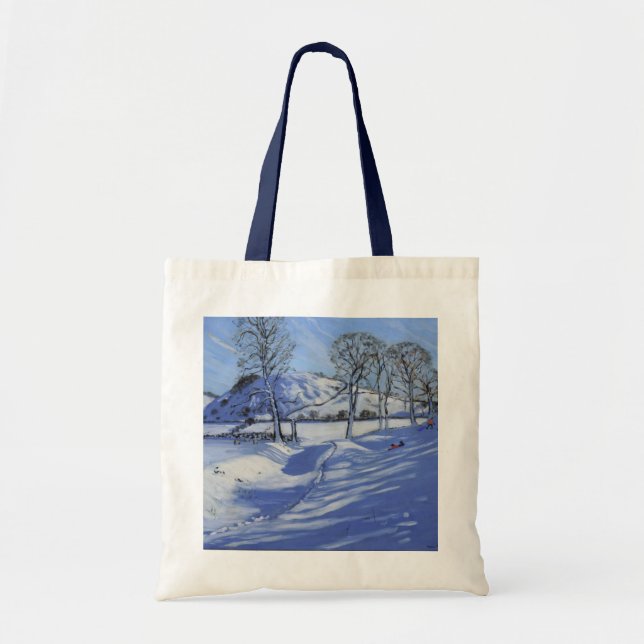 Sledging Derbyshire Peak District 2012 Tote Bag (Front)