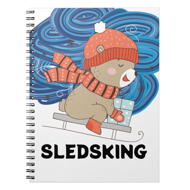 Sledsking Personalizable  Notebook (Front)