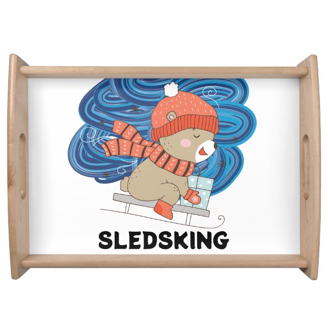 Sledsking Personalizable  Serving Tray (Front)