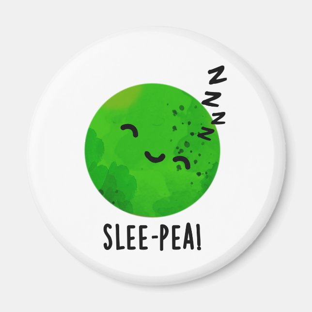 Slee-pea Funny Sleeping Pea Pun  Magnet (Front)