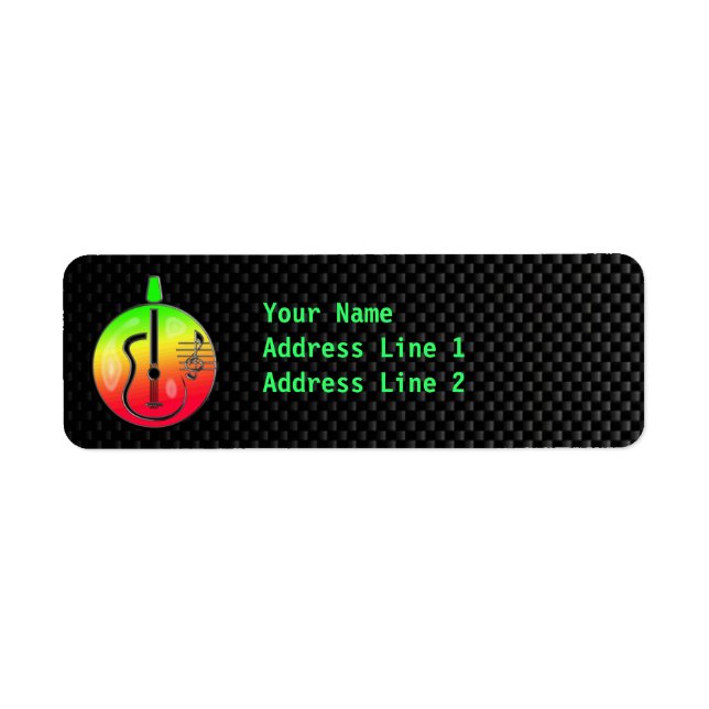 Sleek Acoustic Guitar Label (Front)