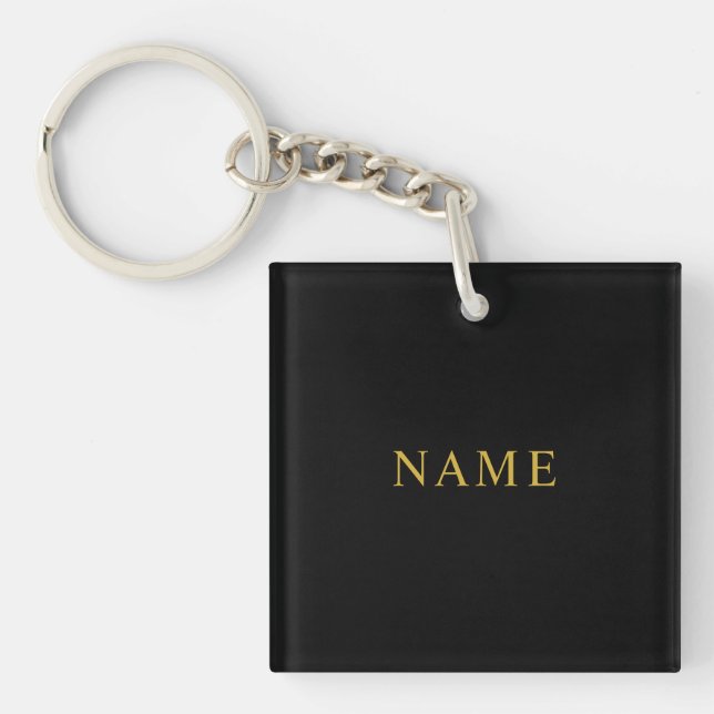 Sleek Acrylic Keychain Featuring Your Custom Name (Front)