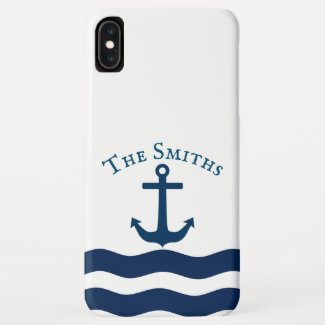 Sleek Anchor Nautical Custom iPhone XS Max Case