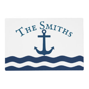 Sleek Anchor Nautical Custom Placemat
