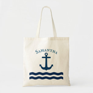 Sleek Anchor Nautical Custom Tote Bag