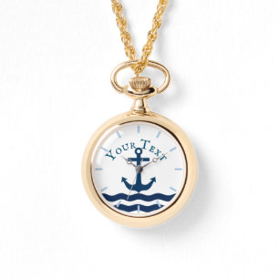 Sleek Anchor Nautical Custom Watch