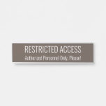 [ Thumbnail: Sleek and Contemporary "Restricted Access" Sign ]