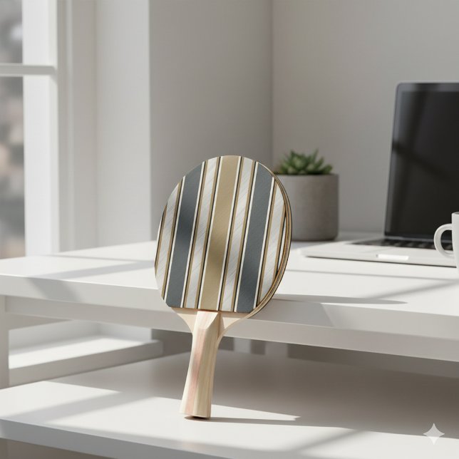 Sleek and Modern Stripe Pattern Ping Pong Paddle (Sleek and Modern Stripe Pattern Ping Pong Paddle)