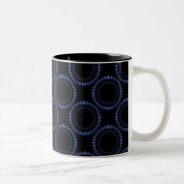 Sleek and Polished Mug, Royal Blue Two-Tone Coffee Mug (Right)