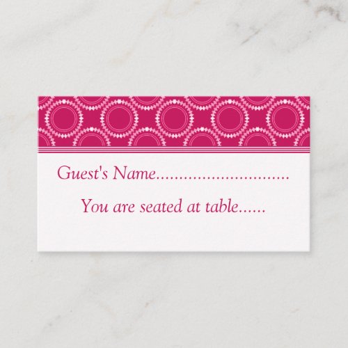 Sleek and Polished Wedding Place Cards, Pink Business Card