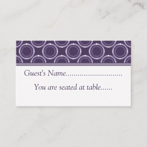 Sleek and Polished Wedding Place Cards, Purple Business Card Template