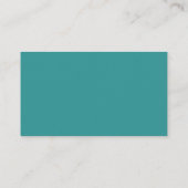 Sleek and Polished Wedding Place Cards, Teal Place Card (Back)
