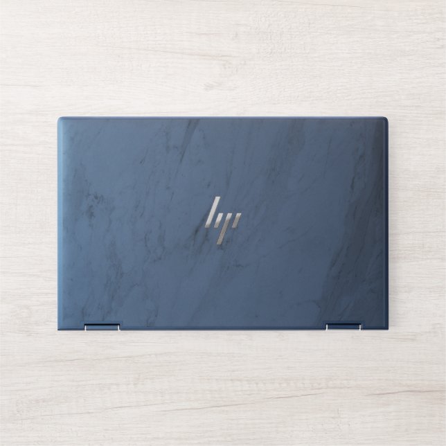Sleek and Sophisticated Black Marble Laptop HP Laptop Skin (Front)