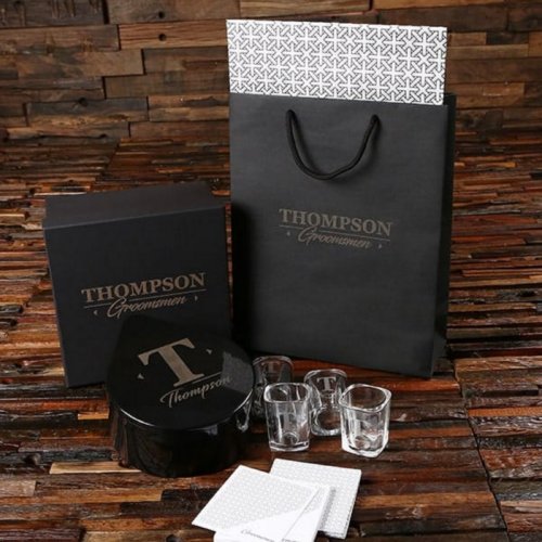 Sleek and Sophisticated Gift Set with 4 Shot Glass