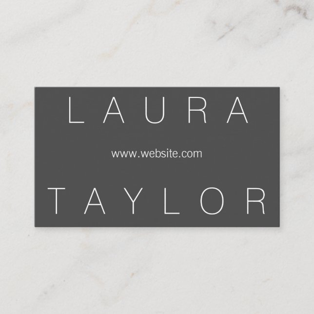 Sleek and Sophisticated Gray Business Card (Front)