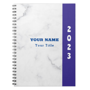 Sleek and Stylish Stationery White Marble Notebook
