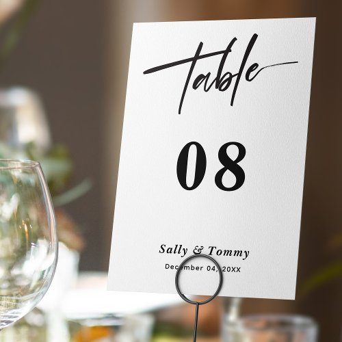 Sleek and Stylish The Ultimate Modern Wedding Table Number