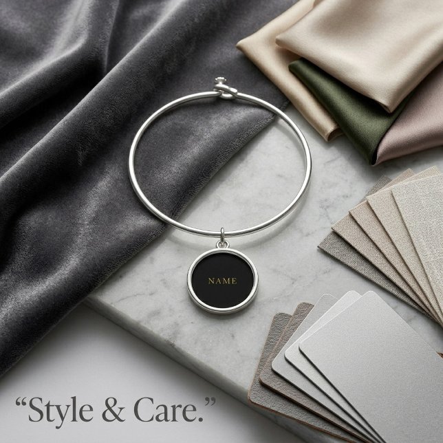 Sleek Bangle Bracelet Featuring Your Custom Name (Sleek Bangle Bracelet Featuring Your Custom Name)