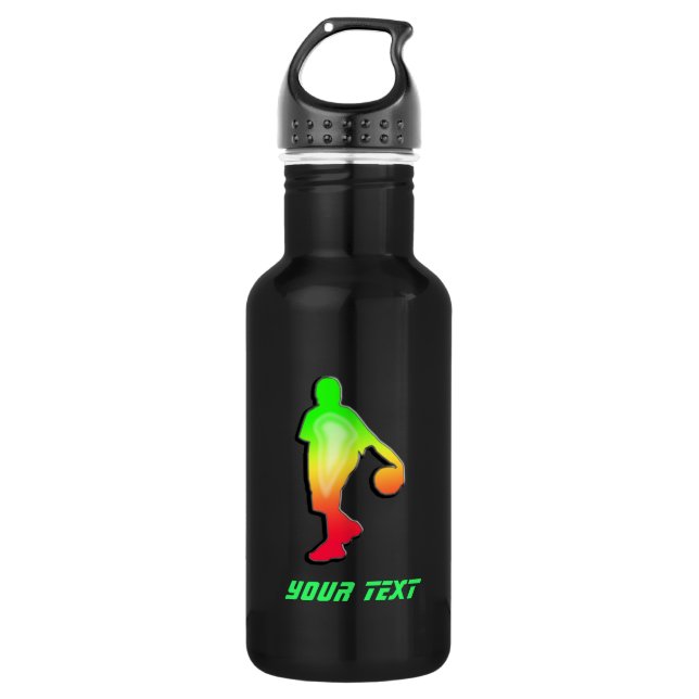 Sleek Basketball Water Bottle (Front)