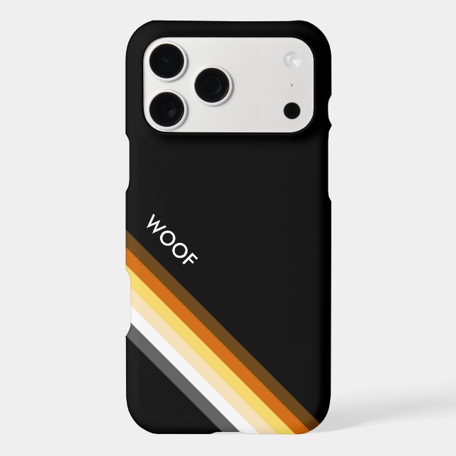 Sleek Bear Pride Flag WOOF Iphone Case (Back)