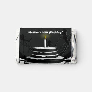 Sleek Black and White Theme Cake Birthday Party Hershey's Miniatures