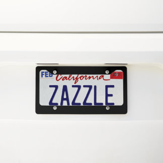 Sleek Black Car Plate Frame for a Polished Look