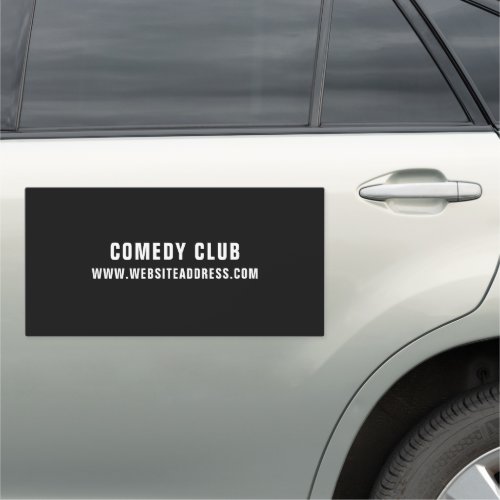 Sleek Black Comedian Comedy Club Car Magnet