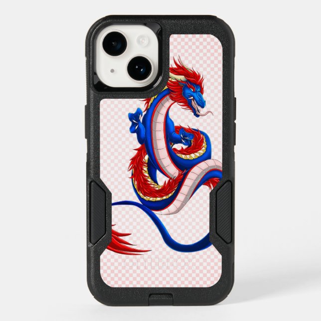 Sleek Black Dragon iPhone 12 Case – Bold and Prote (Back)