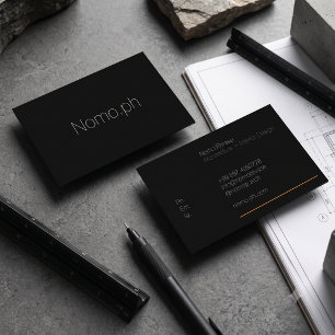 Sleek Black Elegant Typography Busine Business Card