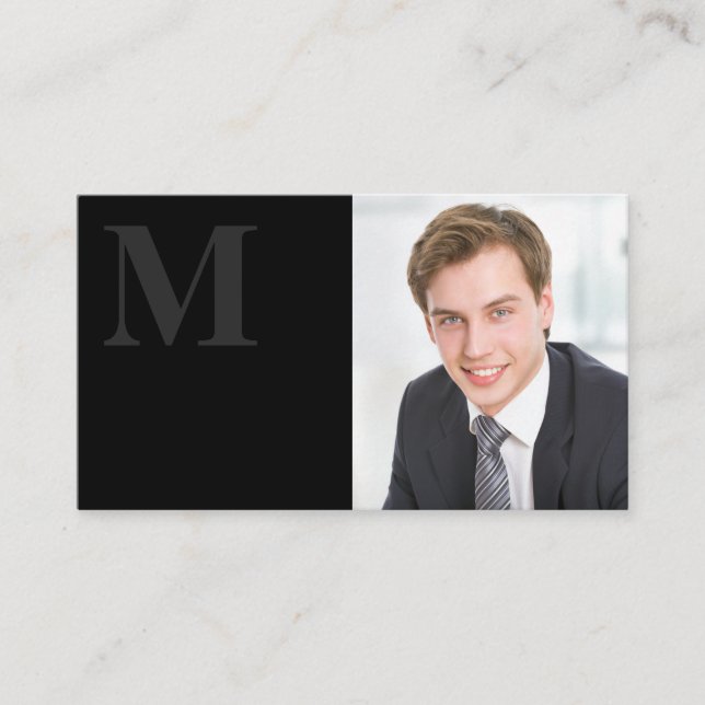 Sleek Black | Executive Business Card (Front)