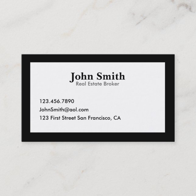 Sleek Black II Business Card (Front)