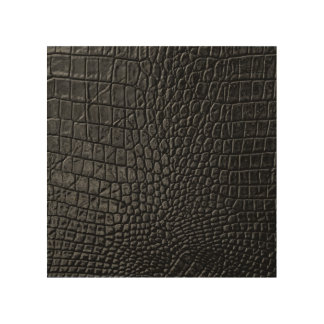 Sleek Black: Leather Texture Elegance Wood Wall Art