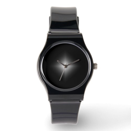 Sleek Black Minimalist Wristwatch _ Modern Unisex 