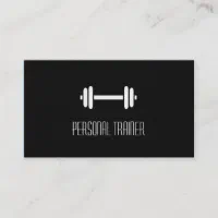 Black And Light Green Modern Personal Trainer Sport Business Card