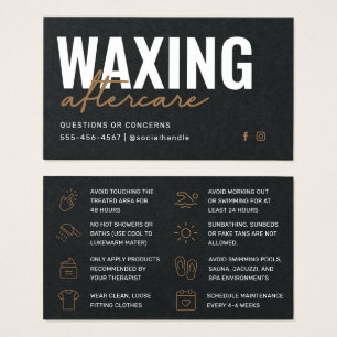 Sleek Black Modern Waxing Aftercare Guide