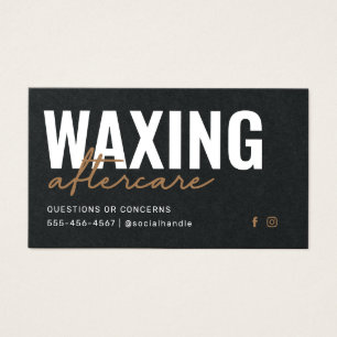 Sleek Black Modern Waxing Aftercare Guide